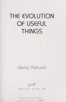 Cover of The Evolution of Useful Things by Henry Petroski